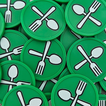 Wertmarken Chips Löffel & Gabel - 100 Stück