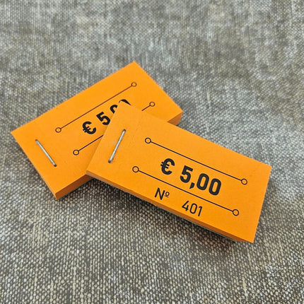 Wertmarken Block € 5,00 - 50 Abrisse
