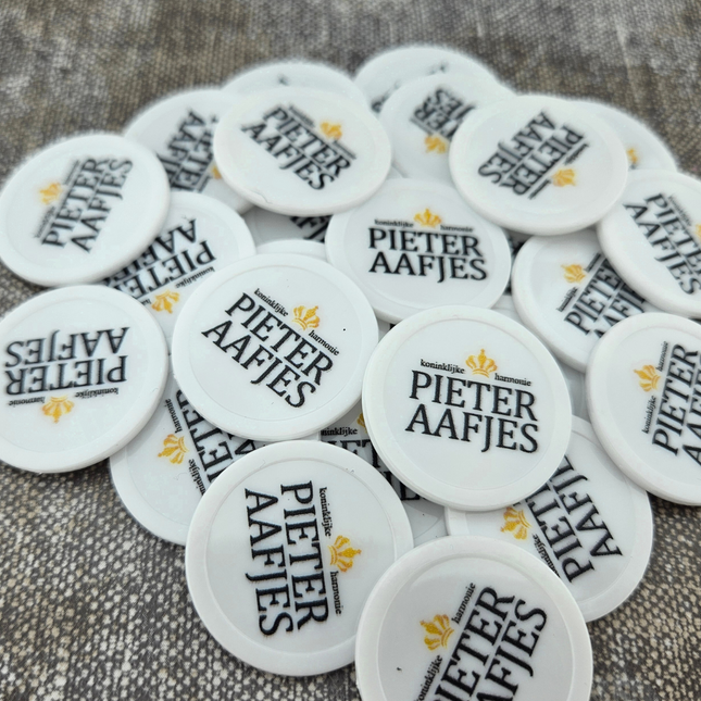 Wertmarken Chips selbst gestalten Weiß Ø28 mm - 100 Stück