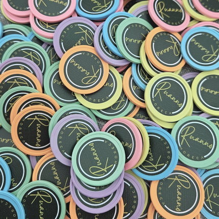 Wertmarken Chips selbst gestalten Farbenmix Recycled - 108 Stück