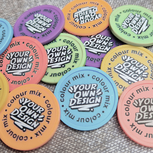 Wertmarken Chips selbst gestalten Farbenmix Recycled - 108 Stück