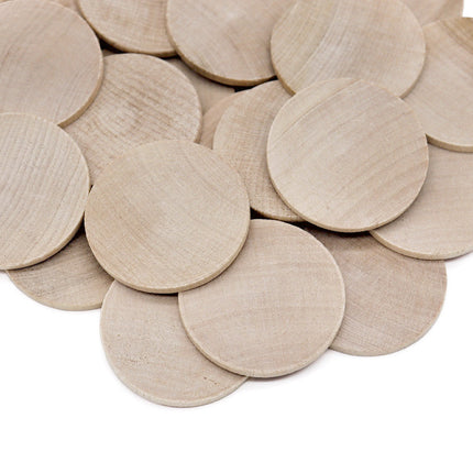 Holzmarken Ø37 mm - 50 Stück