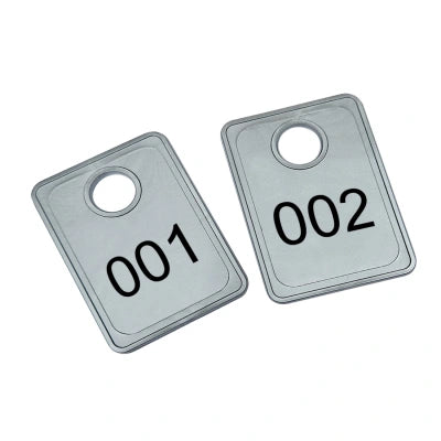 Garderobemarken Tiffany, Individuelle Nummerierung - pro Stück