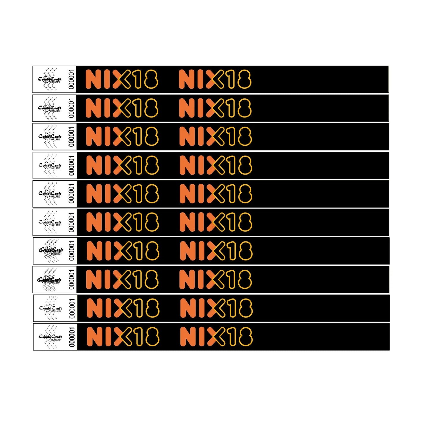 TYVEK Einlassbänder 'NIX18' - pro 100 Stück