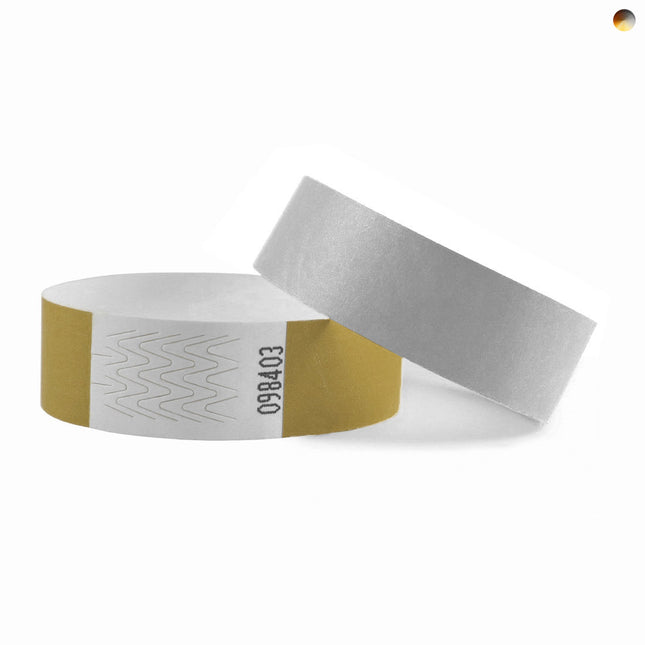 TYVEK Einlassbänder Farbenmix Metallic - pro 100 Stück