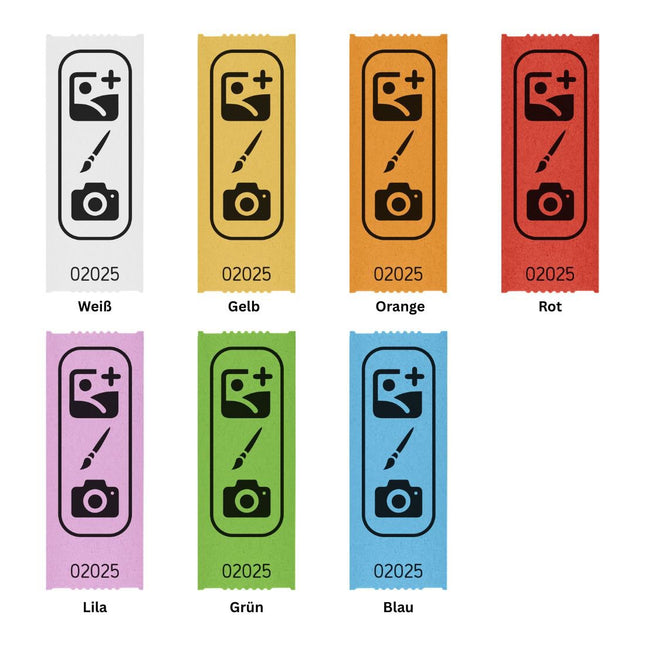 Wertmarken Rolle 80x30mm selbst gestalten - 1000 Abrisse