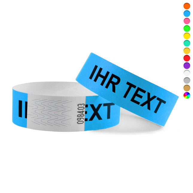 TYREX Einlassbänder, eigener Text - pro 100 Stück