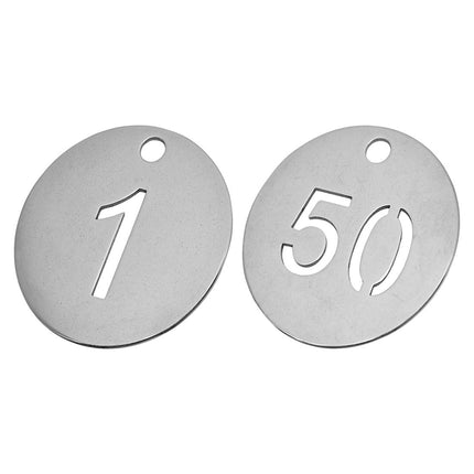 Zahlenmarke Ø30mm ausgestanzt - pro Set
