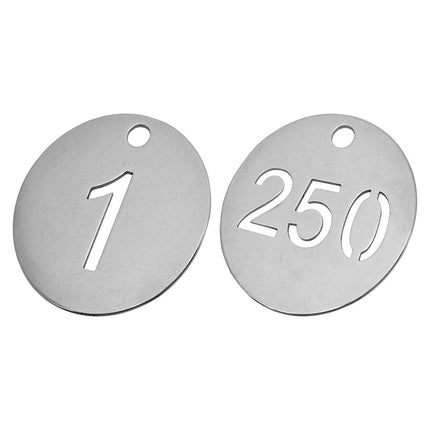 Zahlenmarke Ø30mm ausgestanzt - pro Set
