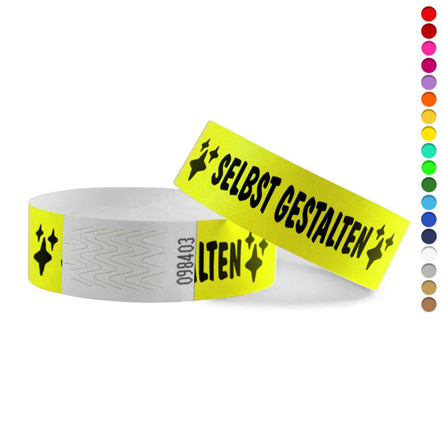 TYVEK Einlassbänder selbst gestalten - ab 5000 Stück