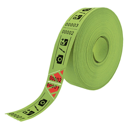 Eintrittskarten Rolle 80x30mm mit Schrägabriss - 1000 Abrisse