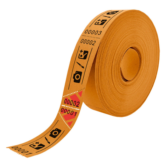 Eintrittskarten Rolle 80x30mm mit Schrägabriss - 1000 Abrisse