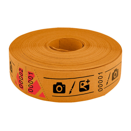Eintrittskarten Rolle 80x30mm mit Schrägabriss - 1000 Abrisse