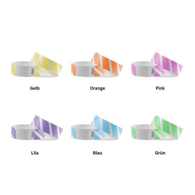TYVEK Einlassbänder Gestreift selbst gestalten - ab 5000 Stück
