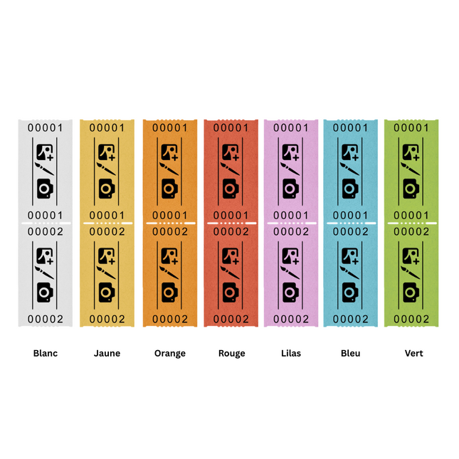 Eintrittskarten Rolle 57x30mm - 1000 Abrisse