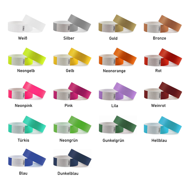 TYVEK Einlassbänder selbst gestalten - ab 5000 Stück