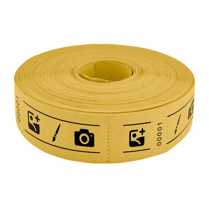 Eintrittskarten Rolle 114x30mm mit Abrissabschnitt - 1000 Abrisse