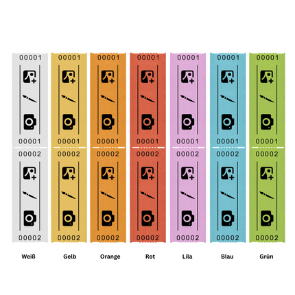 Eintrittskarten Rolle 80x30mm - 1000 Abrisse
