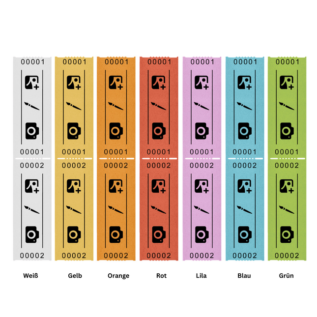 Eintrittskarten Rolle 80x30mm - 1000 Abrisse