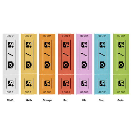 Eintrittskarten Rolle 114x30mm mit Abrissabschnitt - 1000 Abrisse