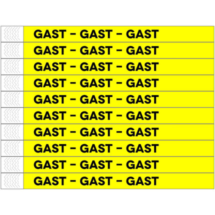 TYREX Einlassbänder 'Gast' - pro 100 Stück