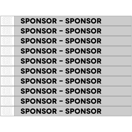 TYREX Einlassbänder 'Sponsor' - pro 100 Stück