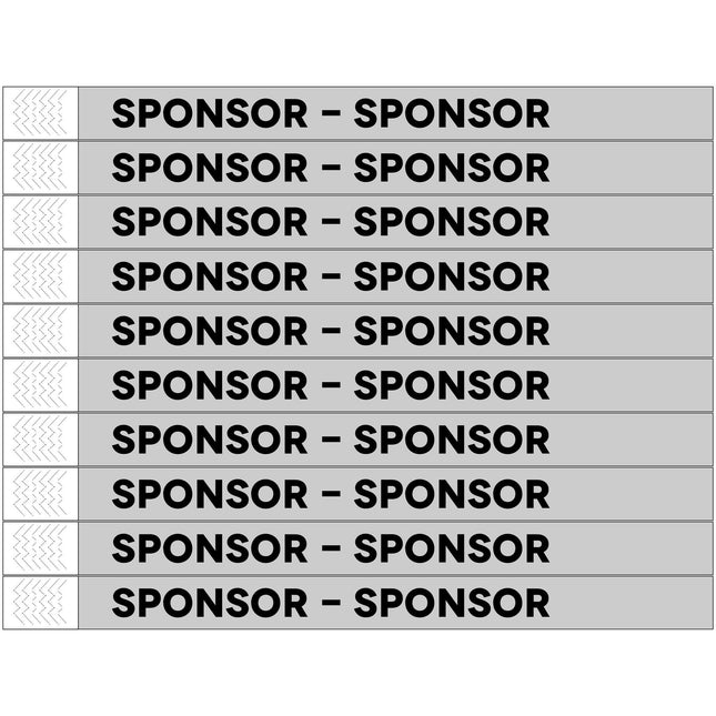 TYREX Einlassbänder 'Sponsor' - pro 100 Stück