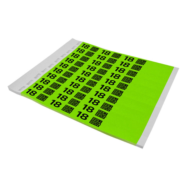 TYVEK Einlassbänder '18+ Don't Drink and Drive' - pro 100 Stück