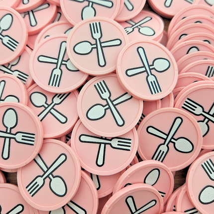 Wertmarken Chips Löffel & Gabel - 100 Stück