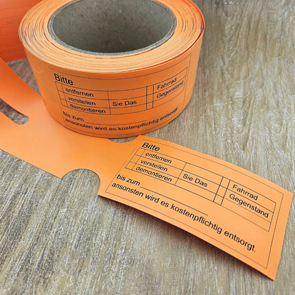 Schlaufenetikett selbst gestalten 260x50 mm - 100 Stück