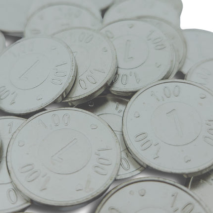 Einkaufswagenmünze 1€-Format - 100 Stück