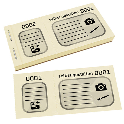 Große Lose selbst gestalten Schwarzdruck - 600 Abrisse