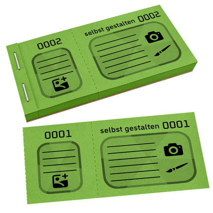 Große Lose selbst gestalten Schwarzdruck - 600 Abrisse