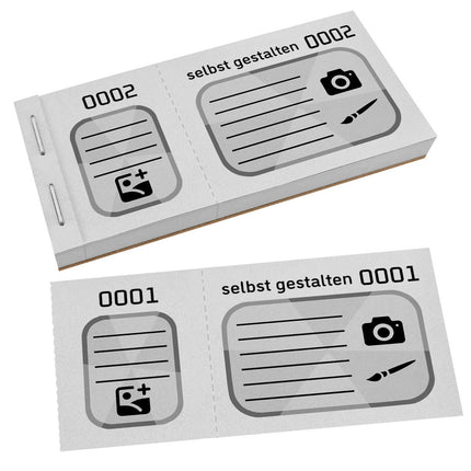 Große Lose selbst gestalten Schwarzdruck - 600 Abrisse