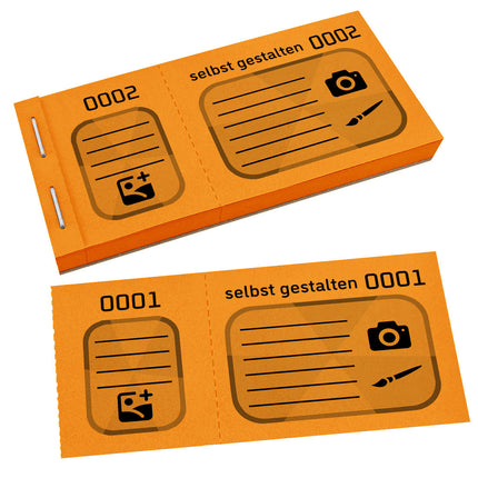 Große Lose selbst gestalten Schwarzdruck - 600 Abrisse