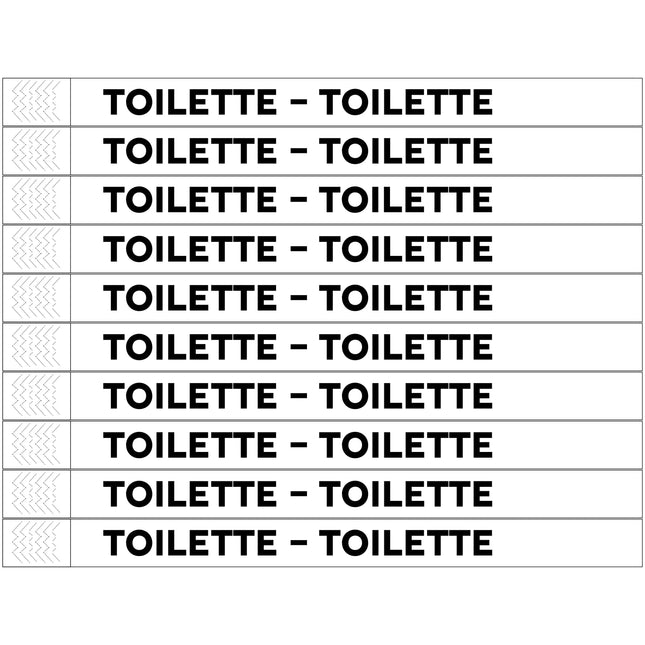 TYREX Einlassbänder 'Toilette' - pro 100 Stück
