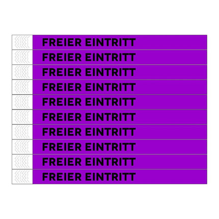 TYREX Einlassbänder 'Freier Eintritt' - pro 100 Stück