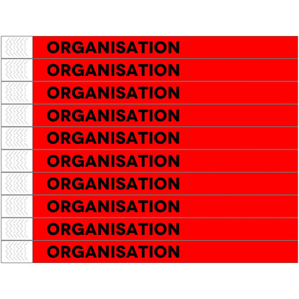 Tyrex Einlassbänder 'Organisation' - pro 100 Stück