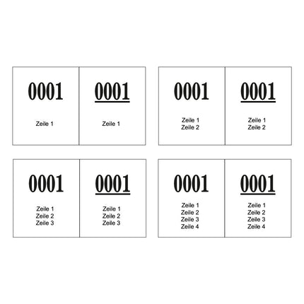 Losnummern eigener Text - 1000 Abrisse