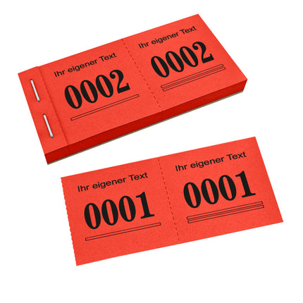 Nummernblock Safe eigener Text - 1000 Abrisse