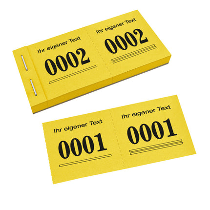 Nummernblock Safe eigener Text - 1000 Abrisse