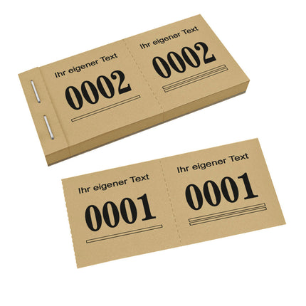 Nummernblock Safe eigener Text - 1000 Abrisse