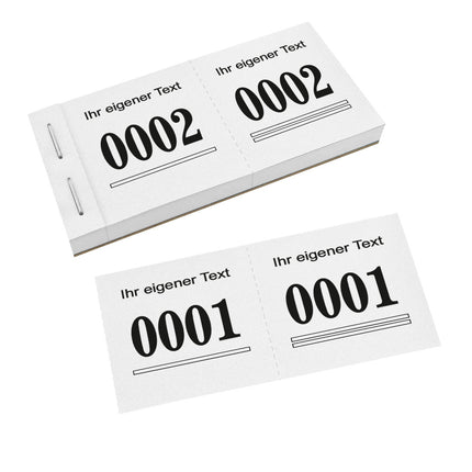 Nummernblock Safe eigener Text - 1000 Abrisse