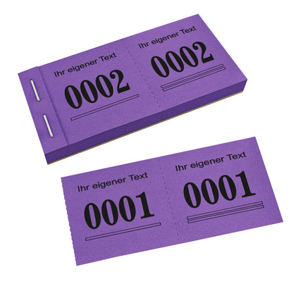 Nummernblock Safe eigener Text - 1000 Abrisse