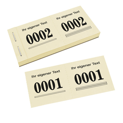 Nummernblock Safe eigener Text - 1000 Abrisse