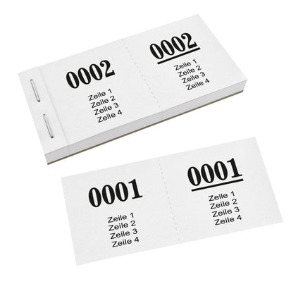 Losnummern eigener Text - 1000 Abrisse