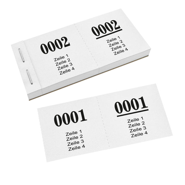 Losnummern eigener Text - 1000 Abrisse