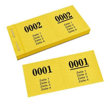 Losnummern eigener Text - 1000 Abrisse