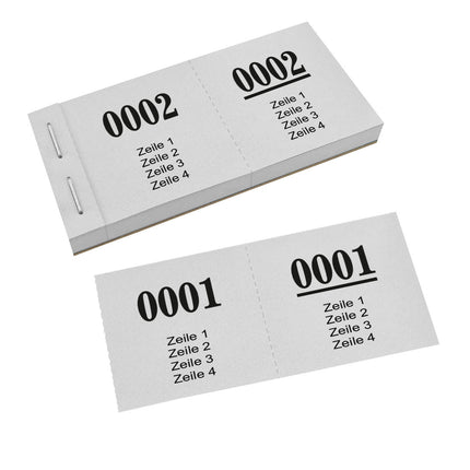 Losnummern eigener Text - 1000 Abrisse