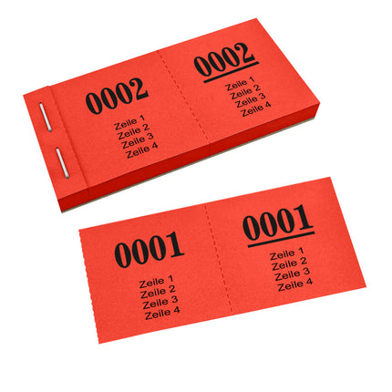 Losnummern eigener Text - 1000 Abrisse